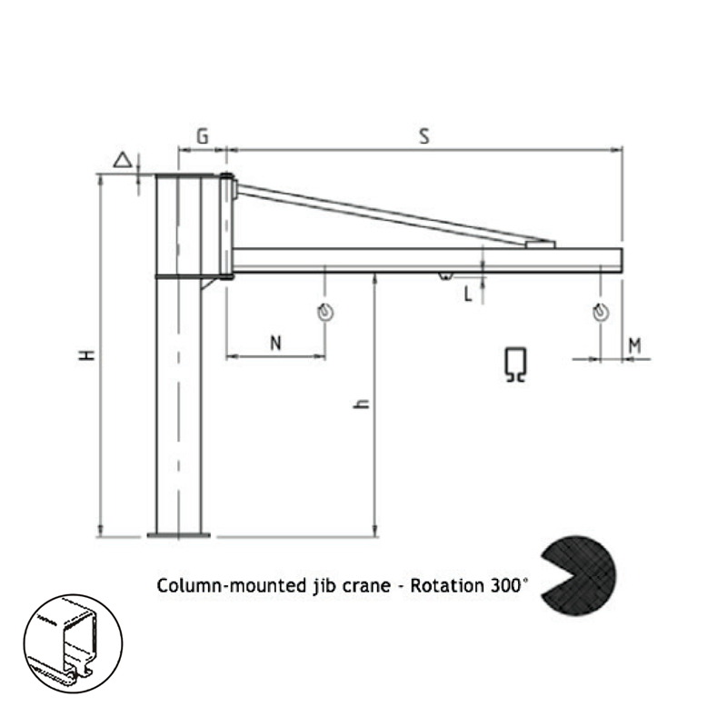 Column-mounted crane - C 1