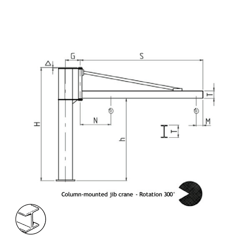 Column-mounted crane - H 1
